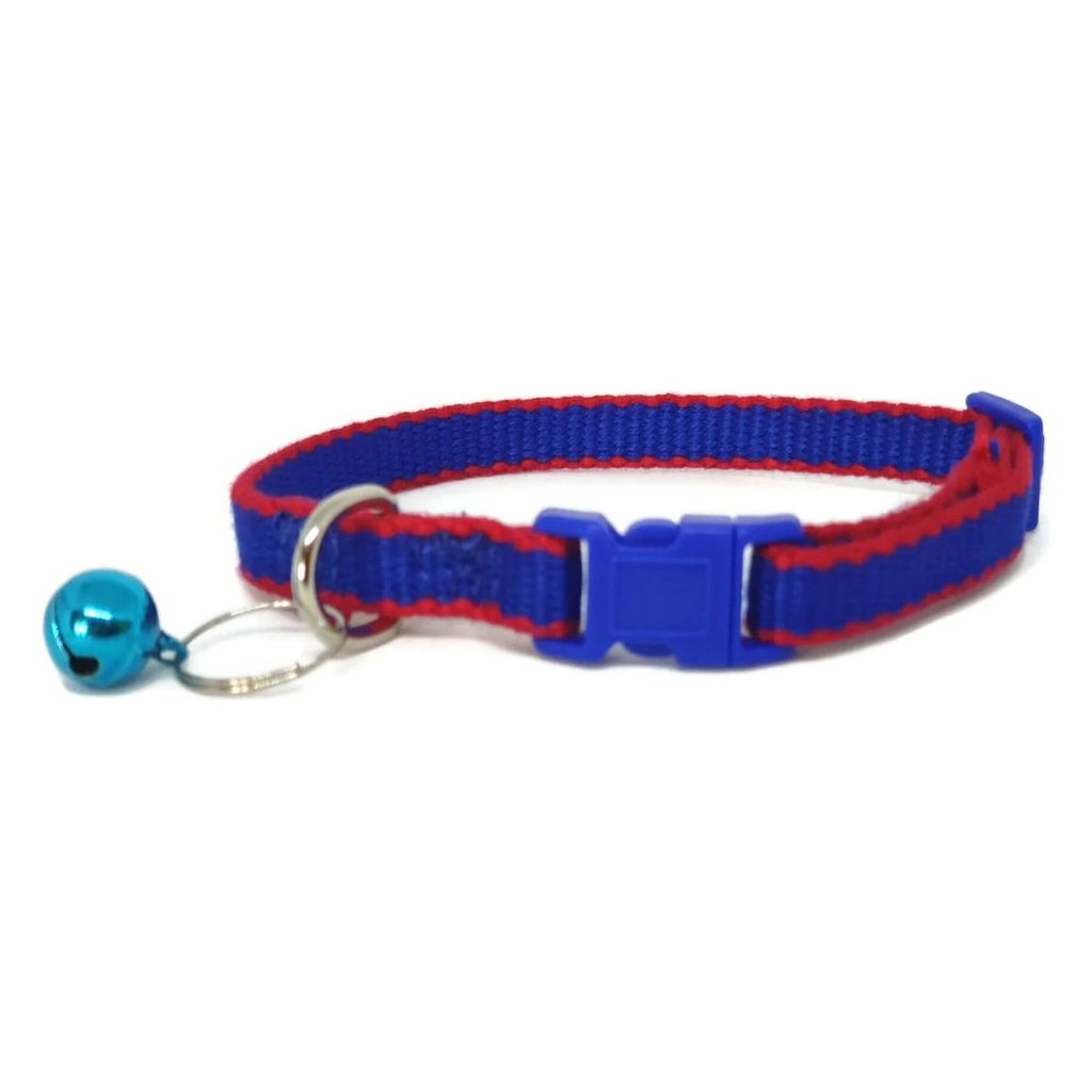 100% Pure Bamboo Fibre Cat Collar Plastic Buckle Navy