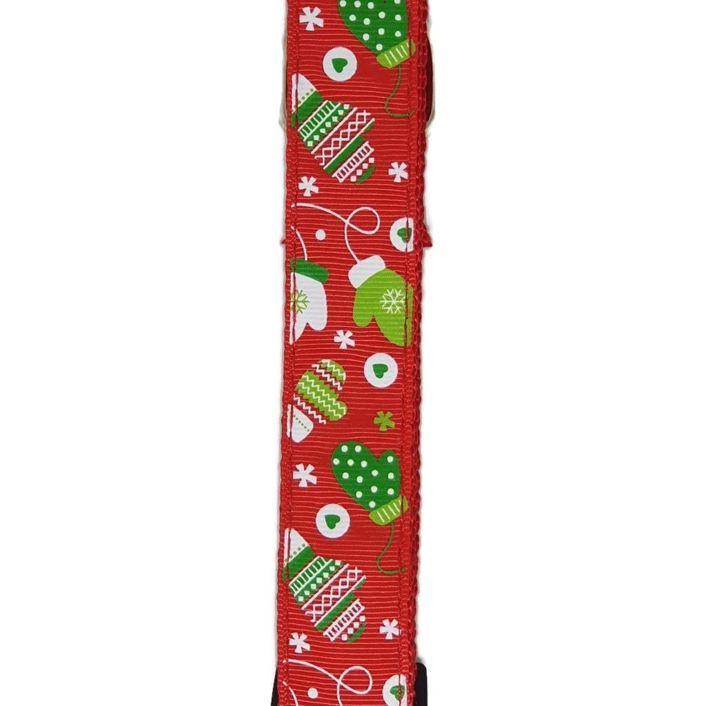 Christmas Dog Collars Adjustable Small Red Mittens