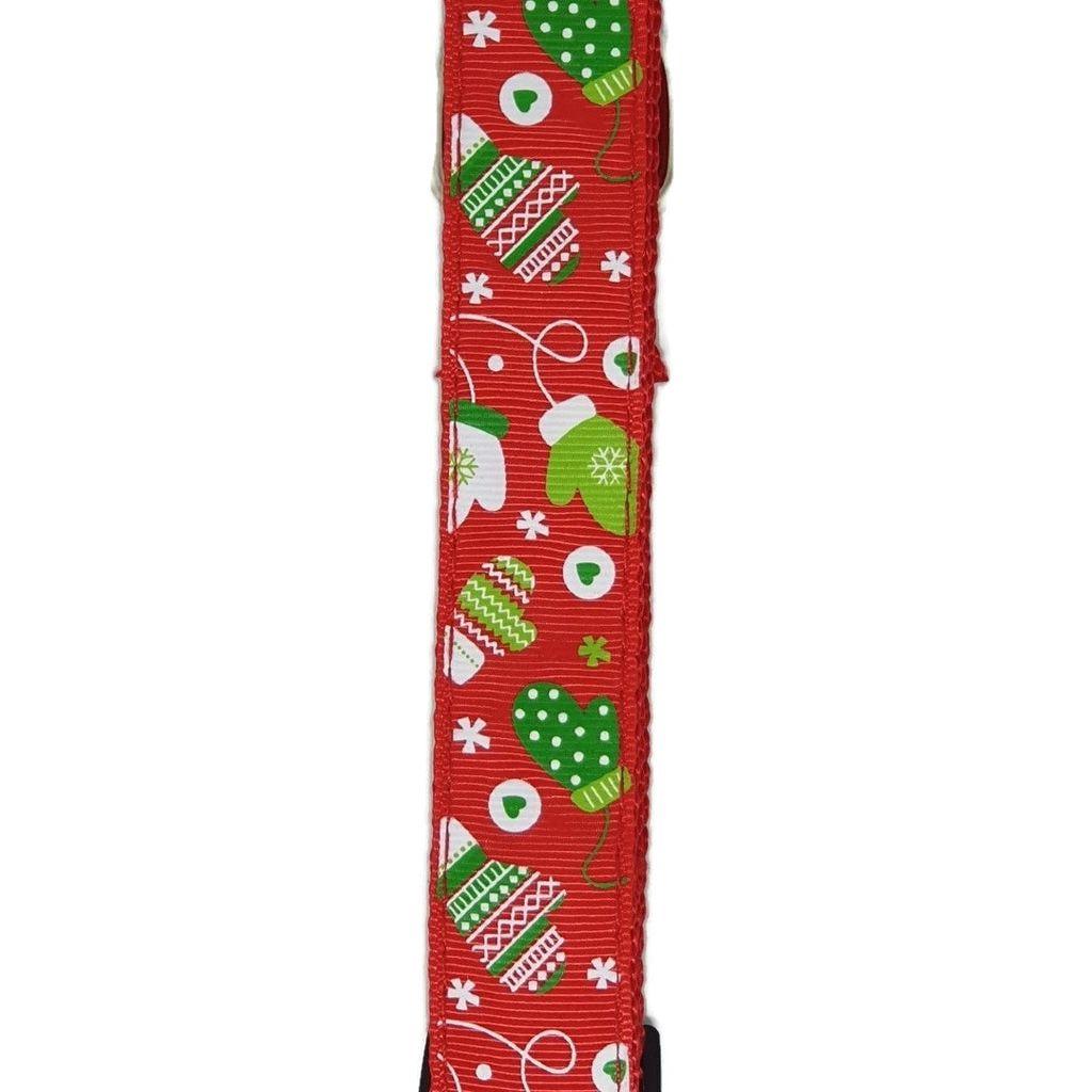 Christmas Dog Collars Adjustable X-Large Red Mittens