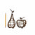 Set 2 Contemporary Apple & Pear 11cm, 23cm
