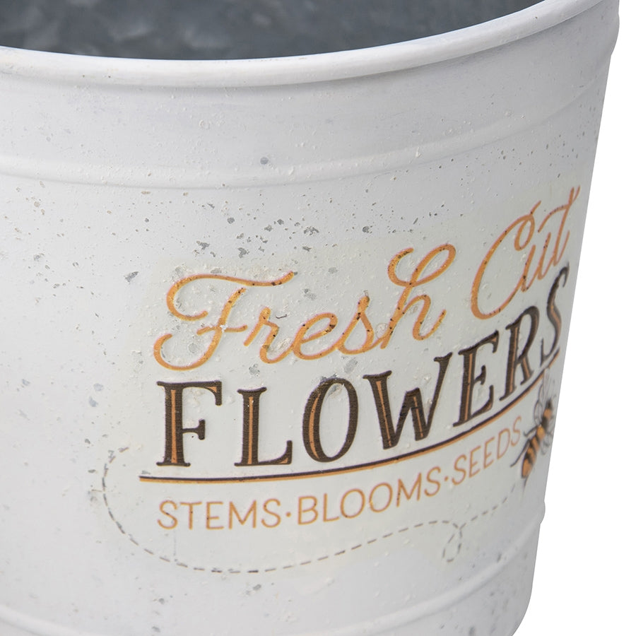 Set 2 Flowers Bucket Planters 32cm