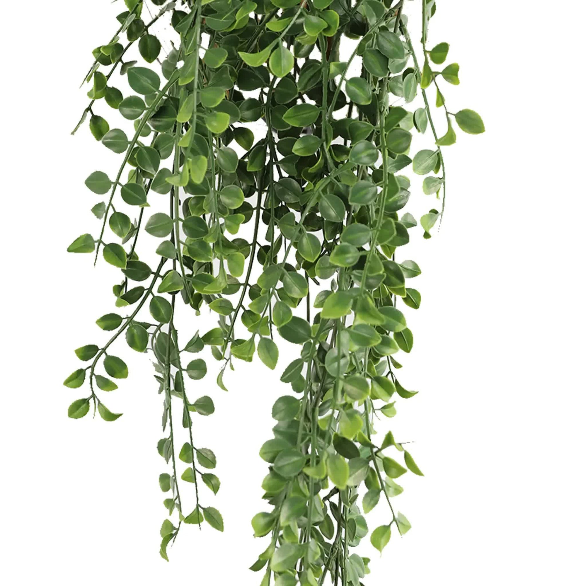 Artificial Hanging Dark Green Hanging Pearls Garland Bush UV Resistant and Fire Rated 20cm x 79cm