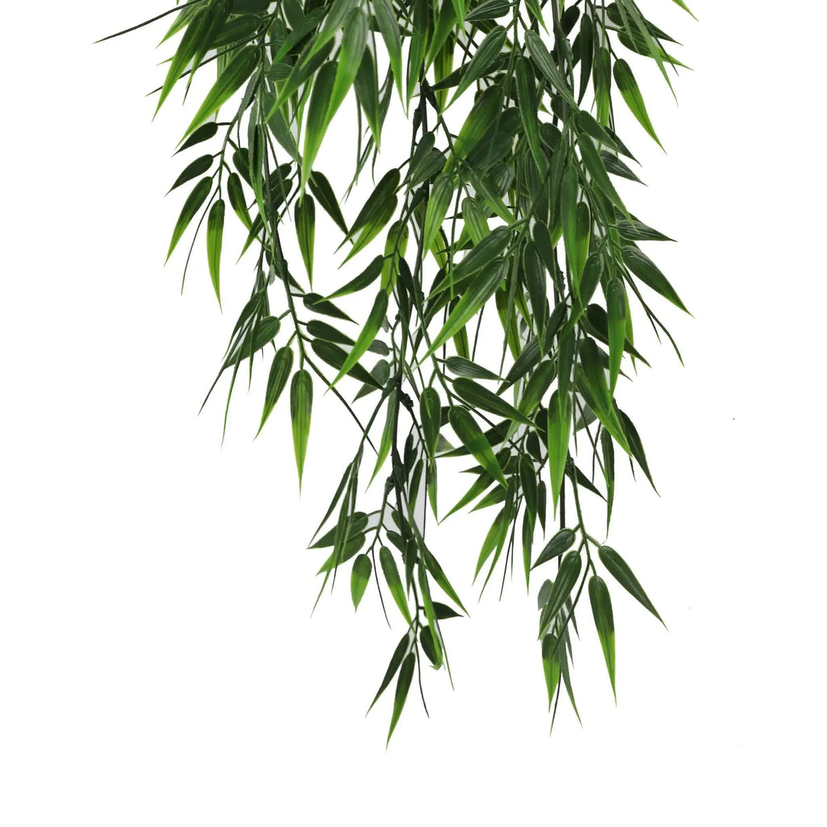 Artificial Hanging Dark Green Hanging Bamboo Leaf Garland Bush UV Resistant and Fire Rated 17cm x 76cm