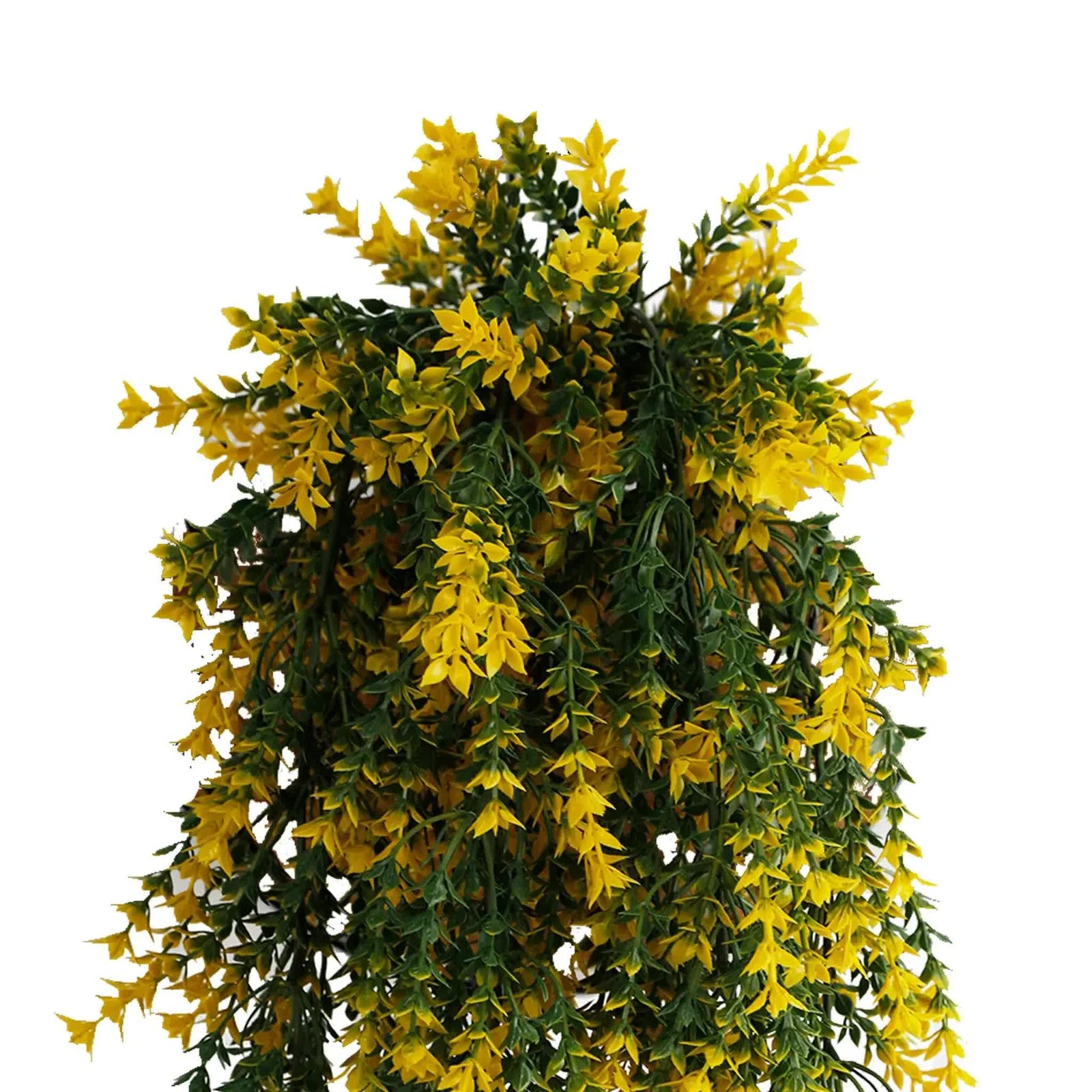 Artificial Hanging Yellow and Green Willow Leaf Garland Bush UV Resistant and Fire Rated 20cm x 76cm
