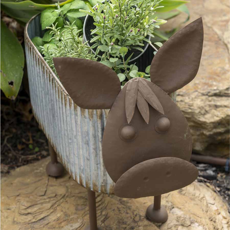 Set 2 Nested Cow Planters 45cm, 40cm