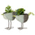Set 2 Green Bird Planters / Storage 49cm