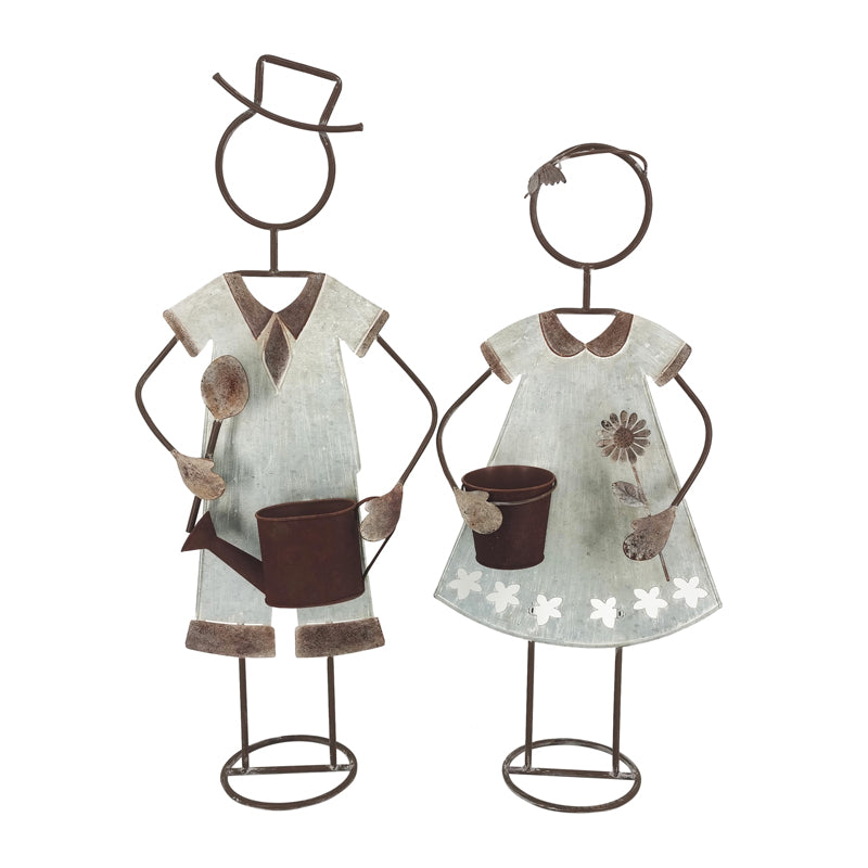 Set 2 Asst Gardening Kids w Planters 82cm, 73cm