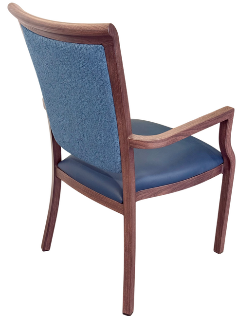 Harvey Dining Chair Stackable w Faux Leather Seat 95cm