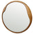 Mid Century Asymmetric Wood Framed Wall Mirror 60x60cm