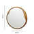 Mid Century Asymmetric Wood Framed Wall Mirror 60x60cm