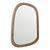 Mid Century Asymmetric Wood Framed Wall Mirror 40x62cm