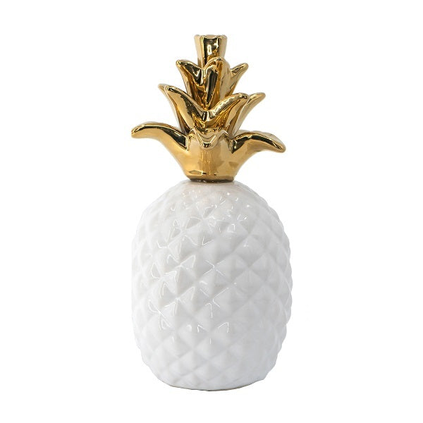 White Pineapple Ornament 17cm
