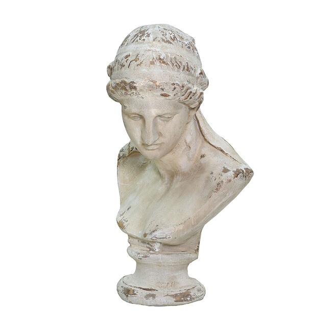 Artemis Bust w Distressed Finish 66cm