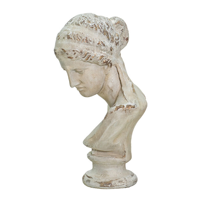 Artemis Bust w Distressed Finish 66cm