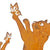 Rust Cat & Kitten Garden Stake 43cm
