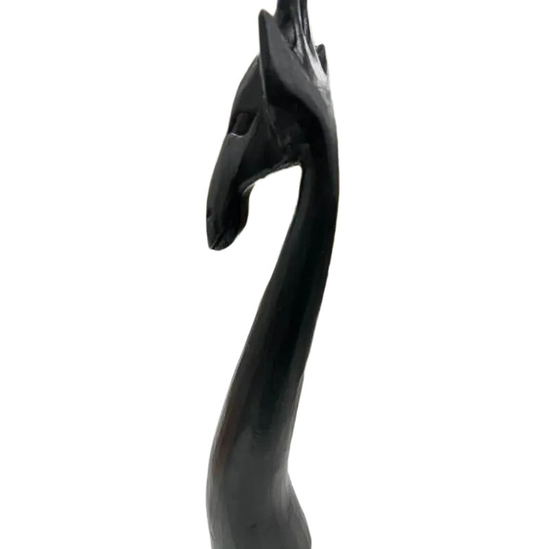 Handcrafted Black Giraffe Ornament 49cm