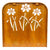 Set 2 Nested Rust 'Flowers' Wall / Floor Planters 50cm, 45cm
