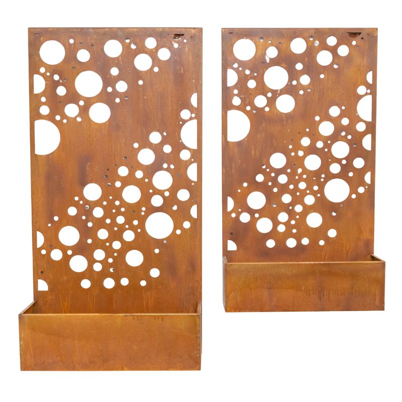 Set 2 Nested Floor/Wall 'Circles' Planters 95cm, 80cm