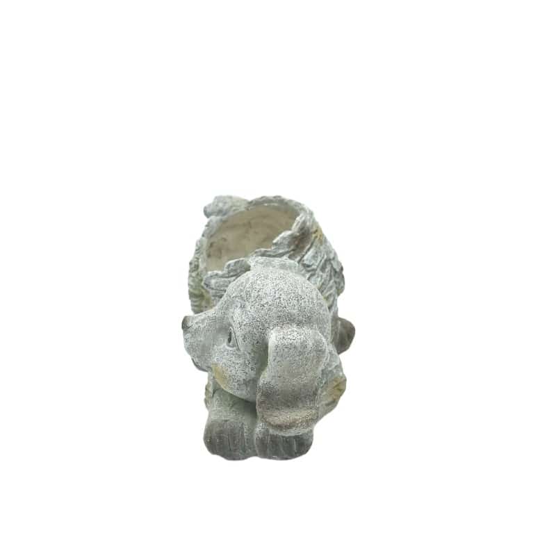 Winking Dog Planter w Hole + Plug 36cm