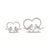 Set 2 Asst Lovebirds w Heart on Base Ornament 20cm