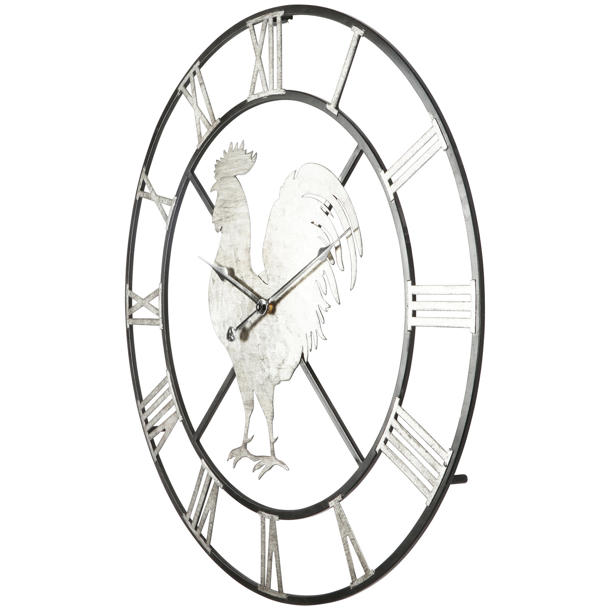 Country Rooster Wall Clock 60cm