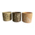 Set 3 Asst Flowergrass Design Planters w Hole + Plug 17cm