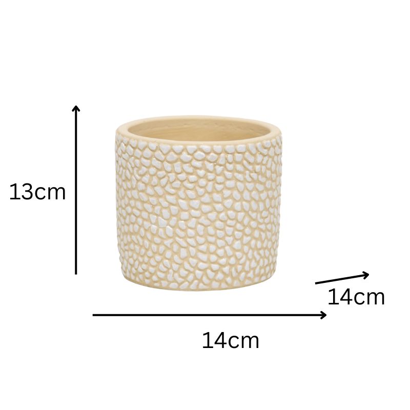 Set 3 Moulded Abstract Planters w Hole + Plug 14cm