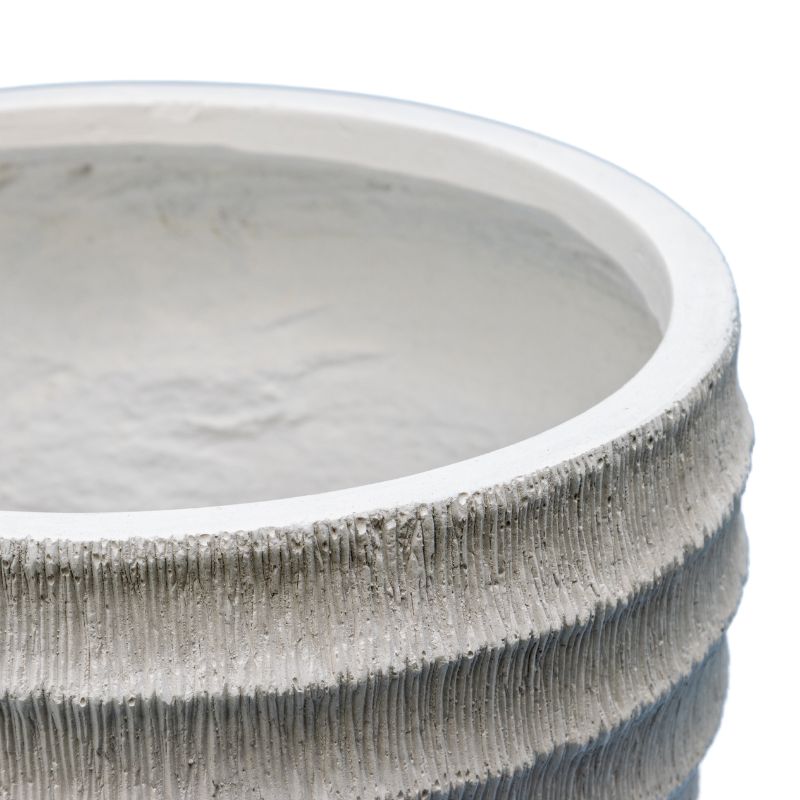 Set 2 Nested Ribbed Textured Planters 28cm, 21cm