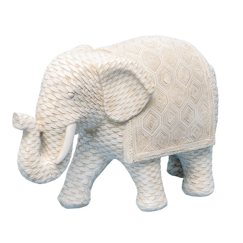 Woven Look Dad Elephant Ornament 30cm