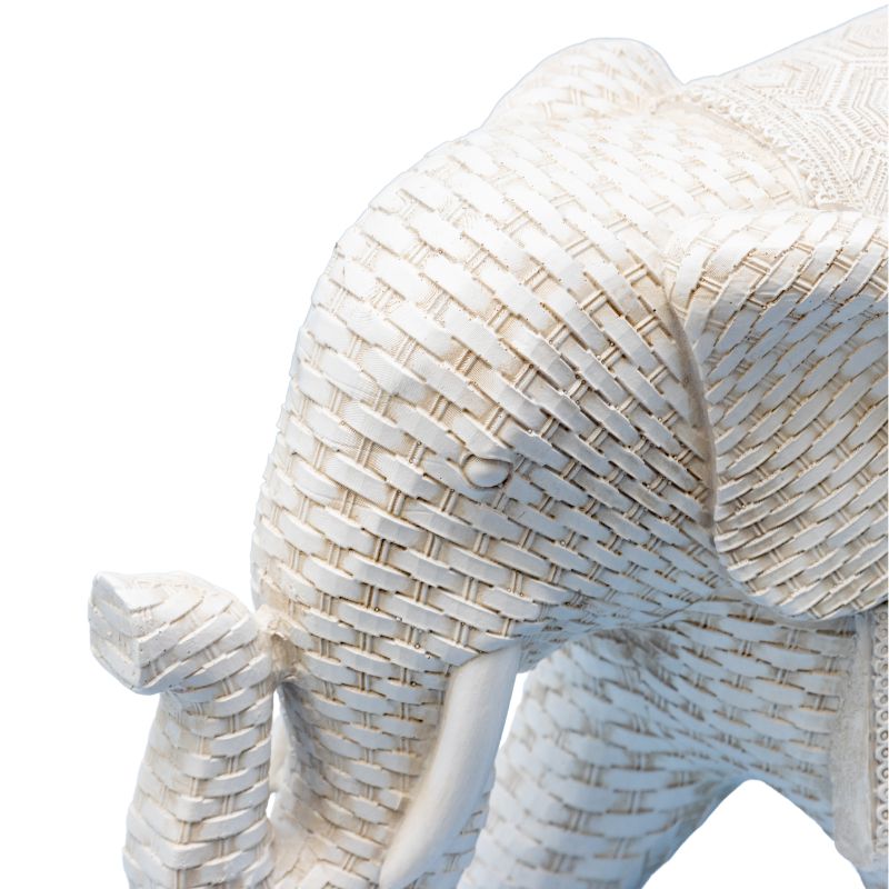 Woven Look Dad Elephant Ornament 30cm
