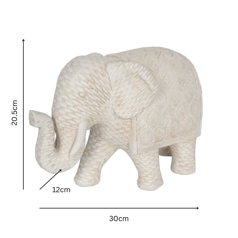 Woven Look Dad Elephant Ornament 30cm