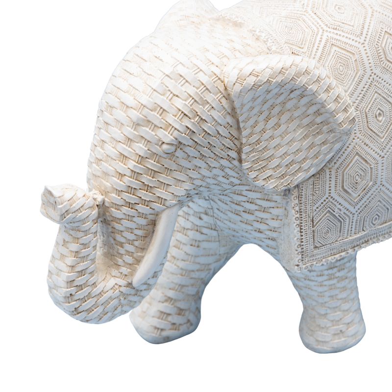 Woven Look Mum Elephant Ornament 22cm