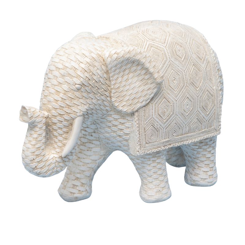 Woven Look Mum Elephant Ornament 22cm