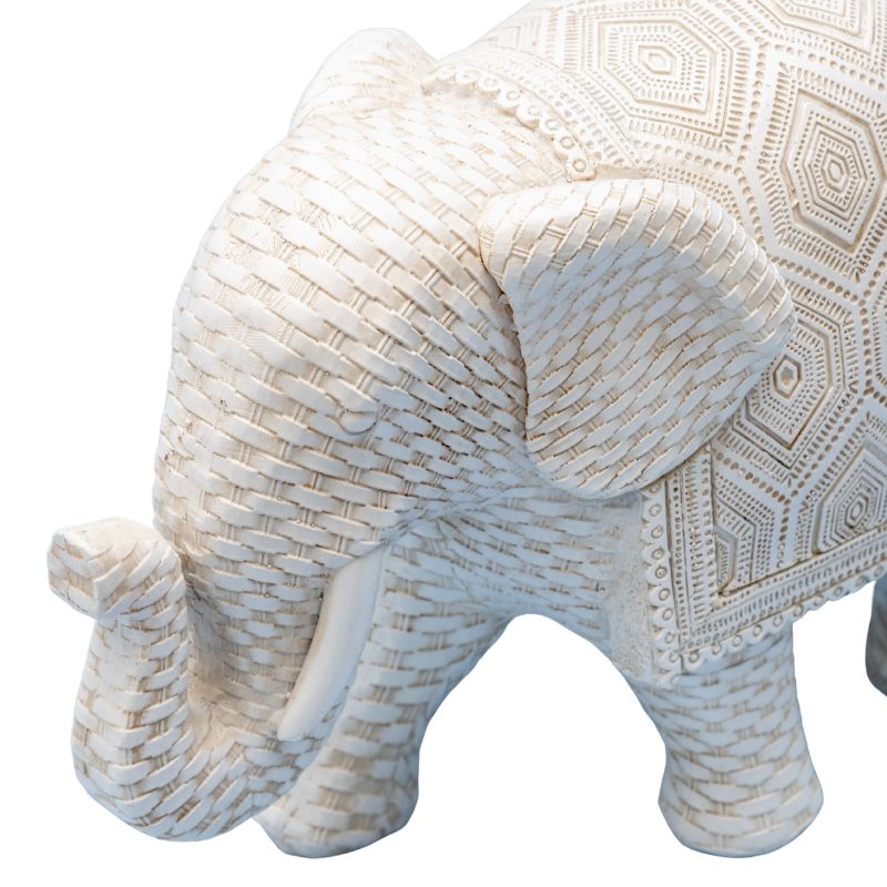 Woven Look  Elephant Ornament 17cm