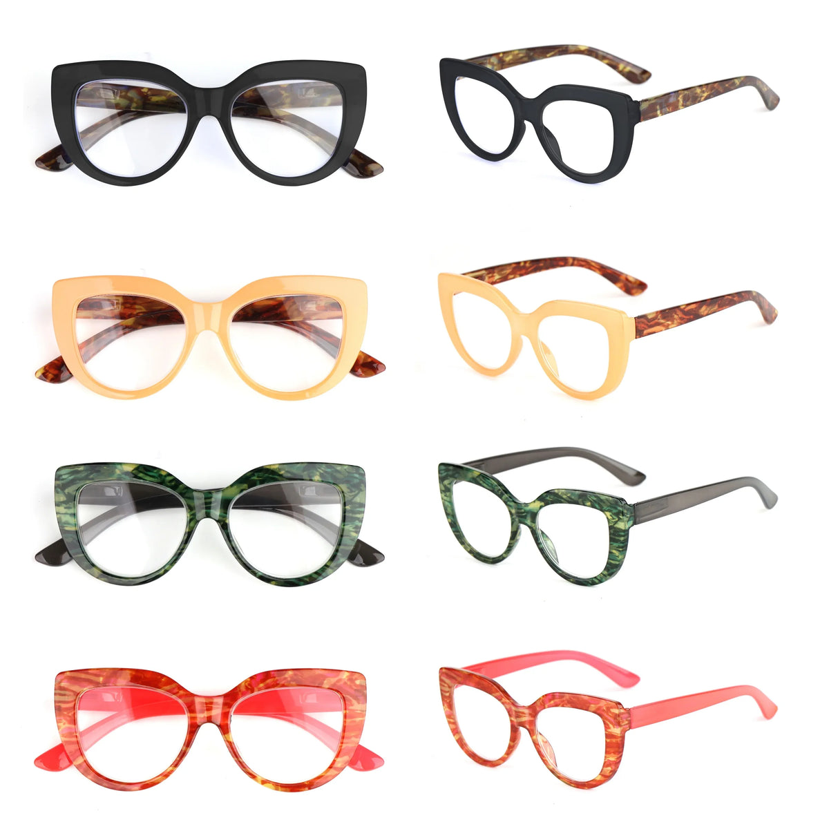 Bulk 24 Ms Kitty Reading Glasses +2.50 Spring Hinge