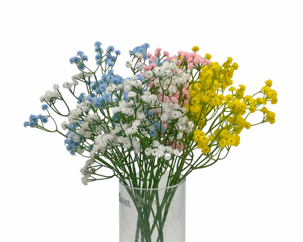 bulk 36 Artificial Baby Breath 62cm 4 Assorted 10x62cm