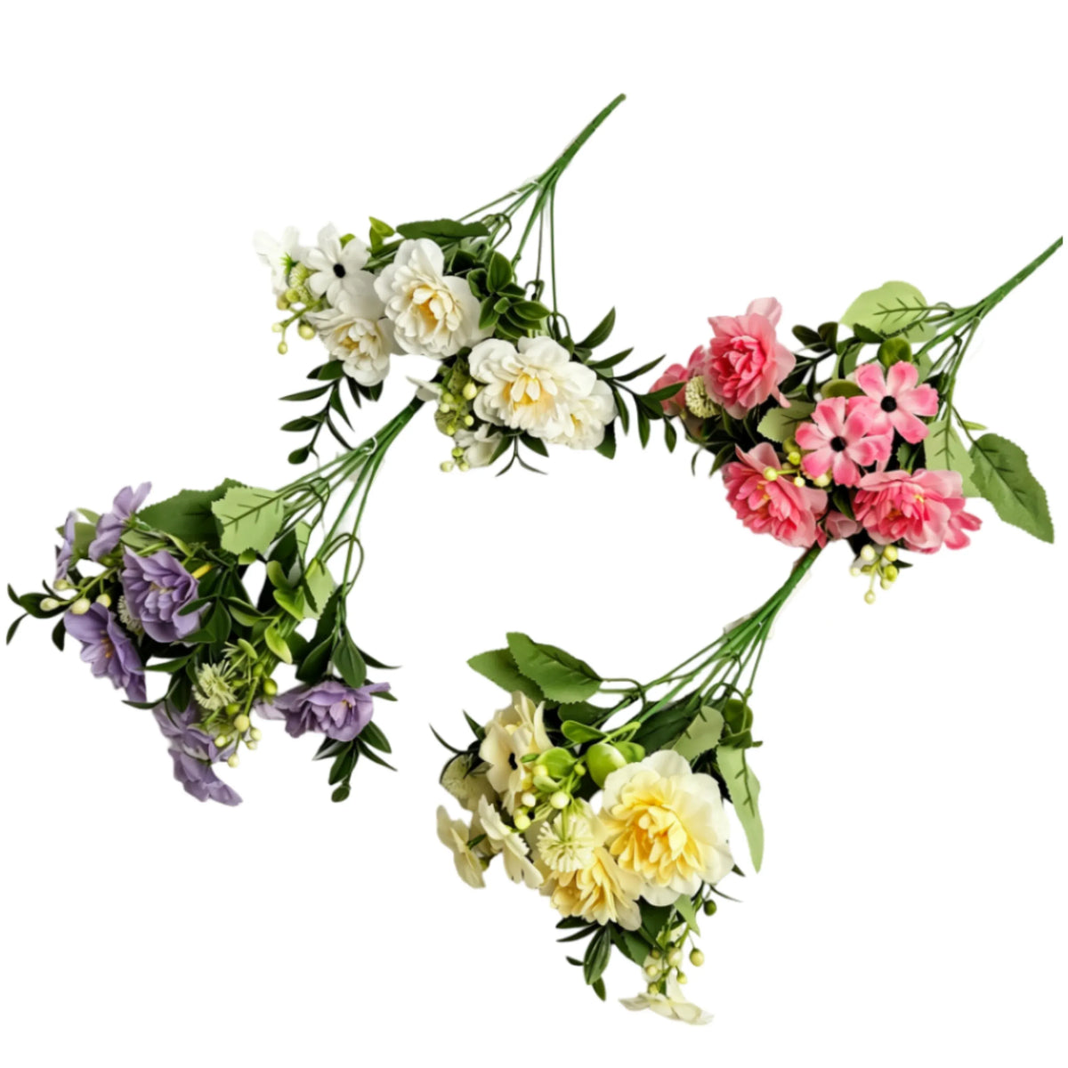 Artificial Platycodon Flower Bunch 30cm 4 Asst