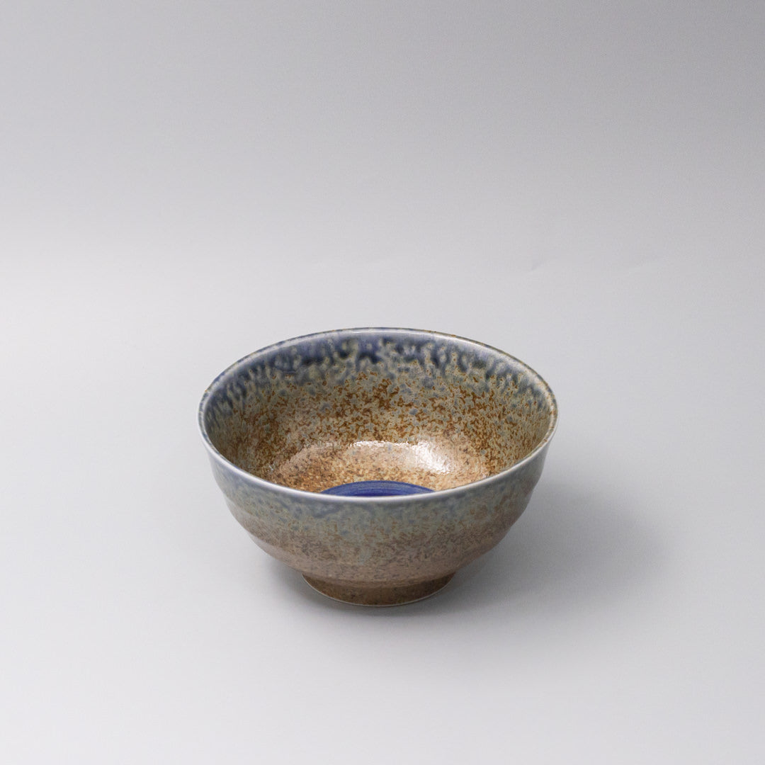 Bowl 17cm Earth &amp; Sky Glaze with Blue pool