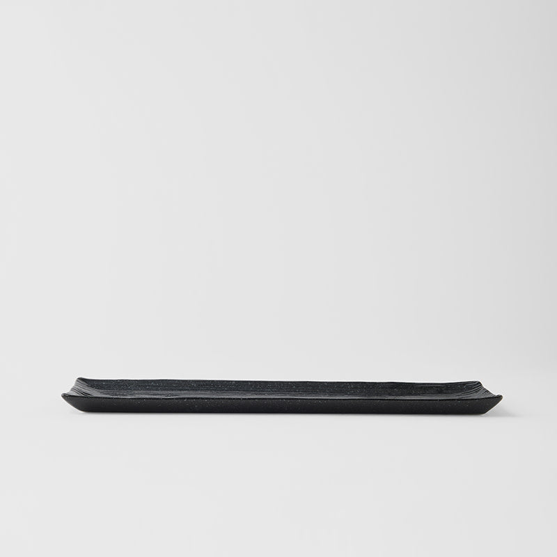 Sashimi Plate 33cm Black Contour Glaze