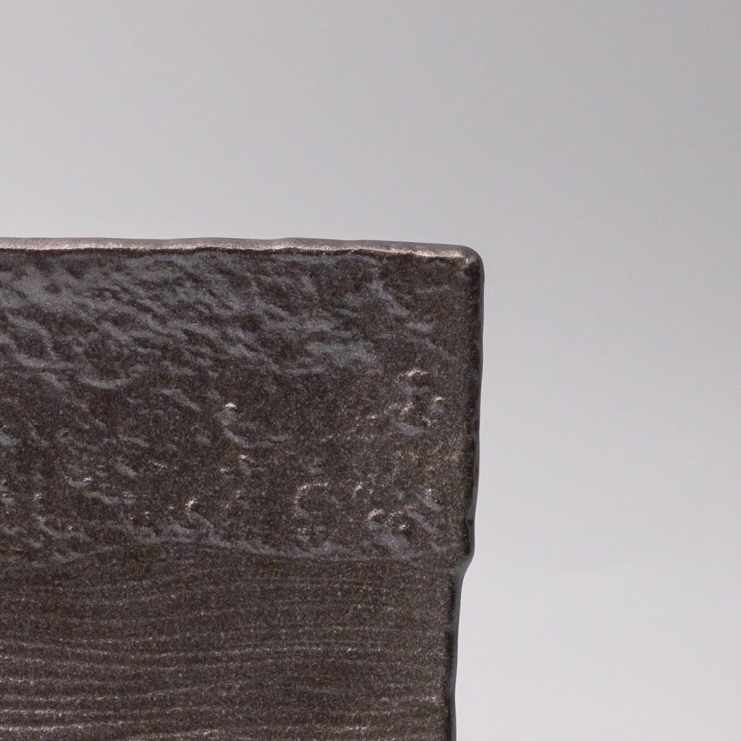 Plate Sushi Rectangular 21cm Matte Black Glaze