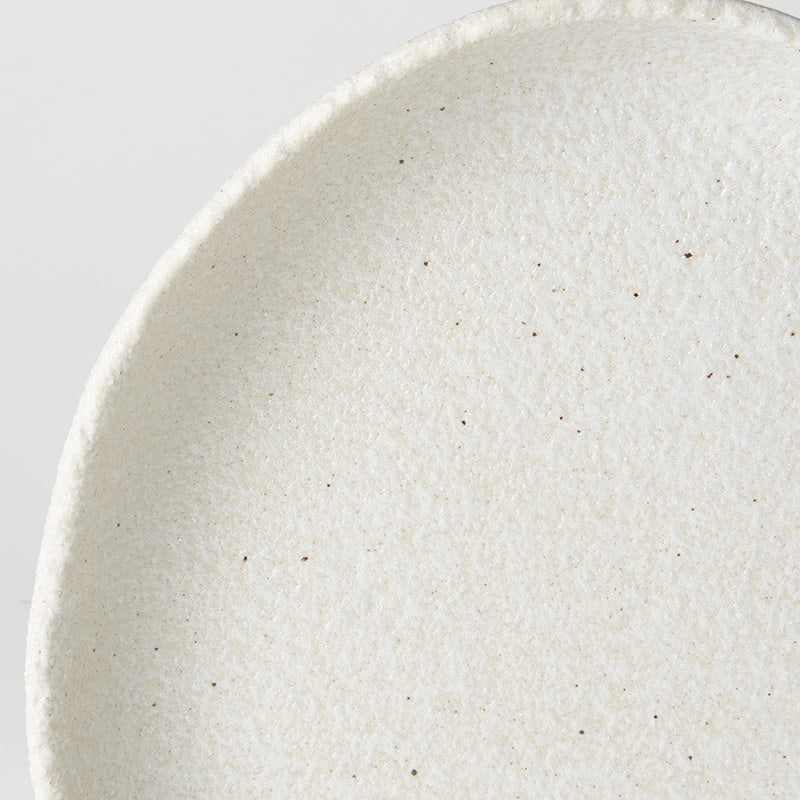 Onigiri Shaped Plate 25cm Shell White Glaze