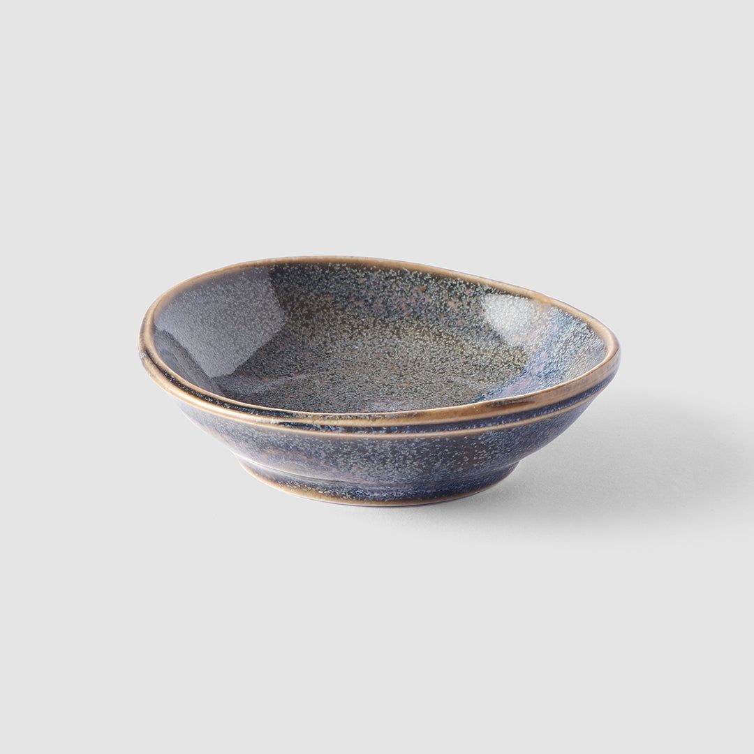 Sauce Dish organic shape 8cm Steel Grey Glaze