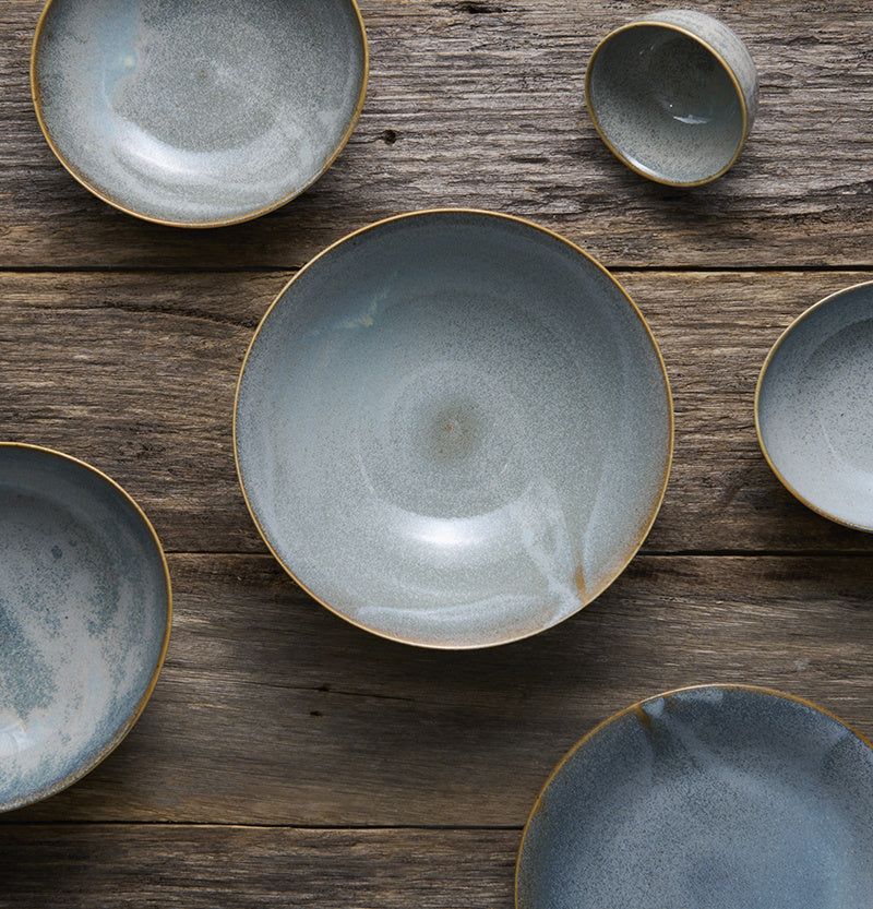 Sauce Dish organic shape 8cm Steel Grey Glaze