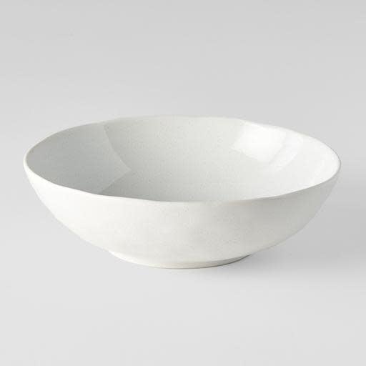 Bowl Oval 16cm Parchment White Glaze