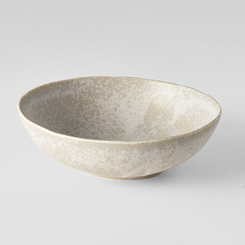 Bowl Oval 16.5cm White Fade Glaze