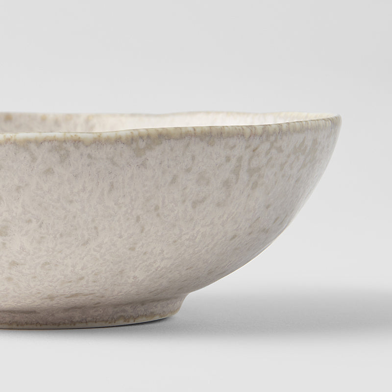 Bowl Oval 16.5cm White Fade Glaze