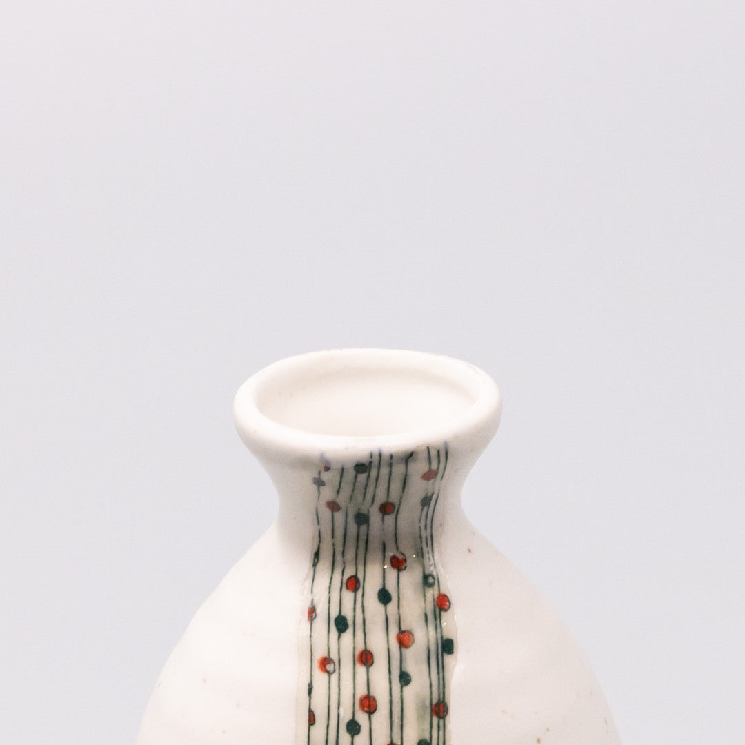 Sake Set for Four 330ml White Abacus Glaze