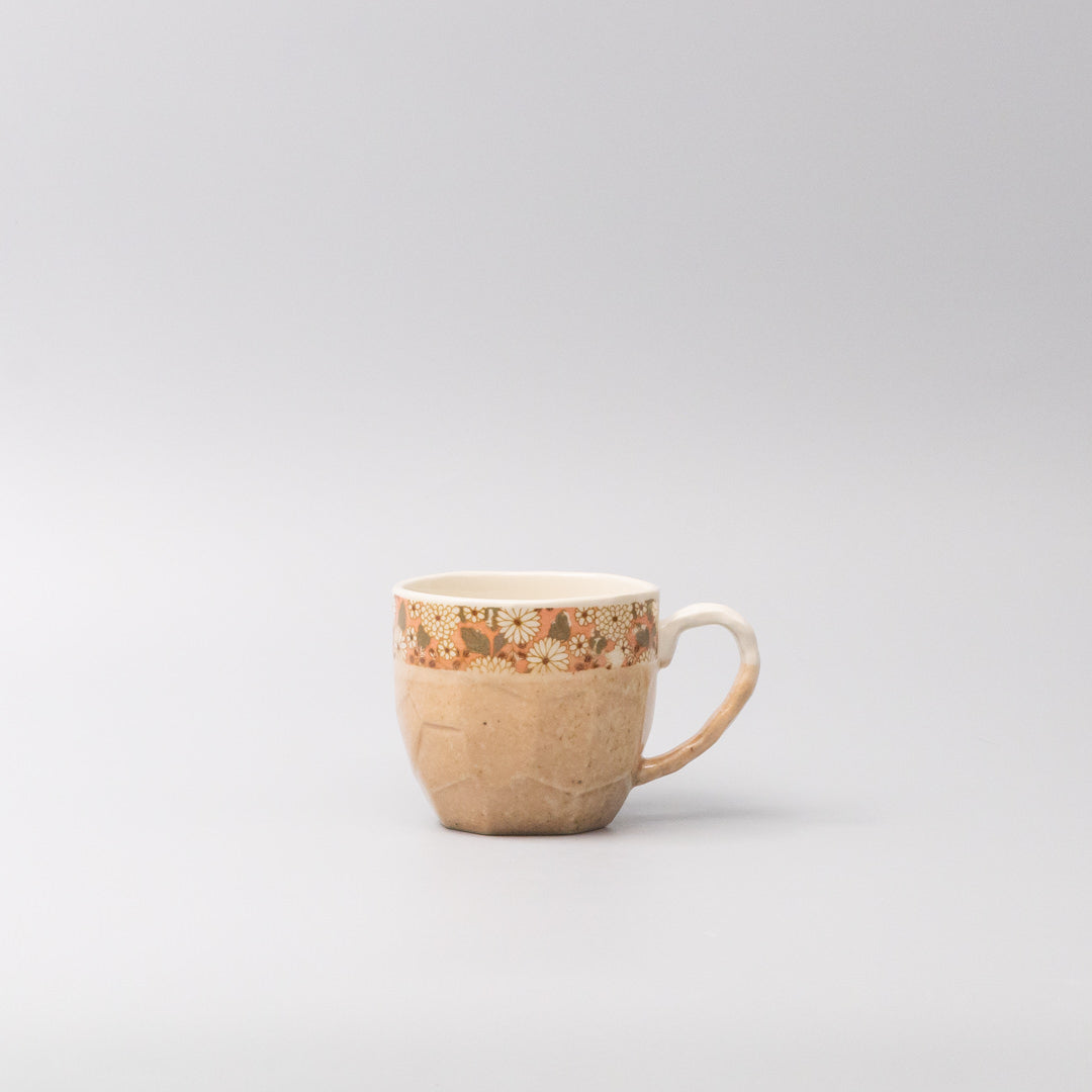 Mug in a Gift Box 260ml Apricot Floral Band Design