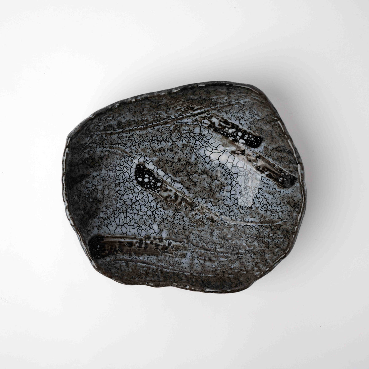 Platter 26.5cm Shiranami Glaze