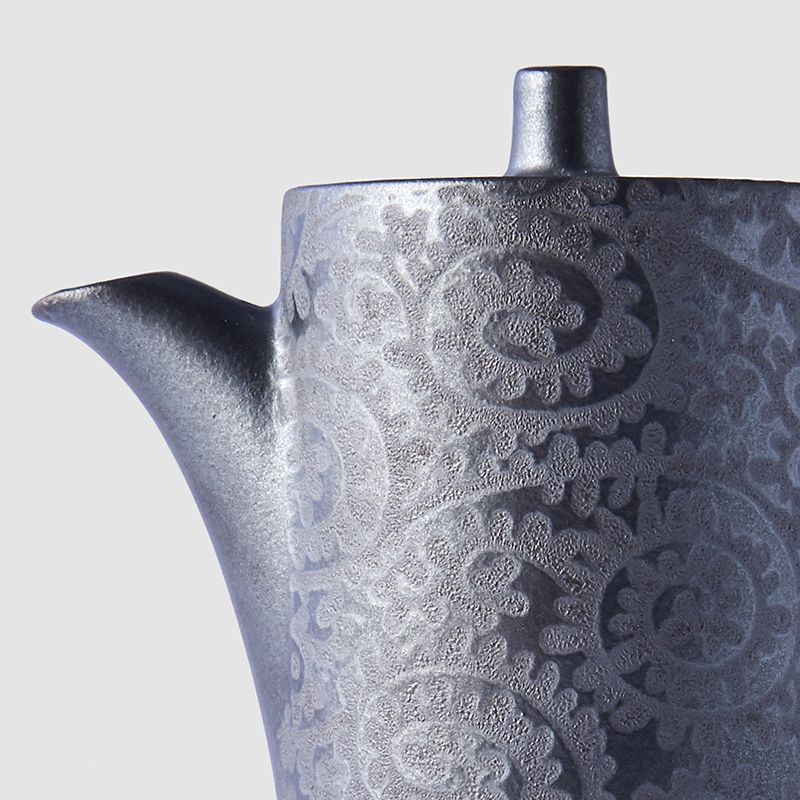 Soy Pot 125ml Black Scroll Glaze